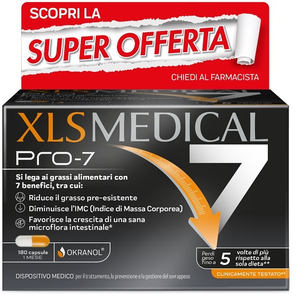 XLS MEDICAL PRO-7 180 CAPSULE TAGLIO PREZZO - Farmacianuova.eu