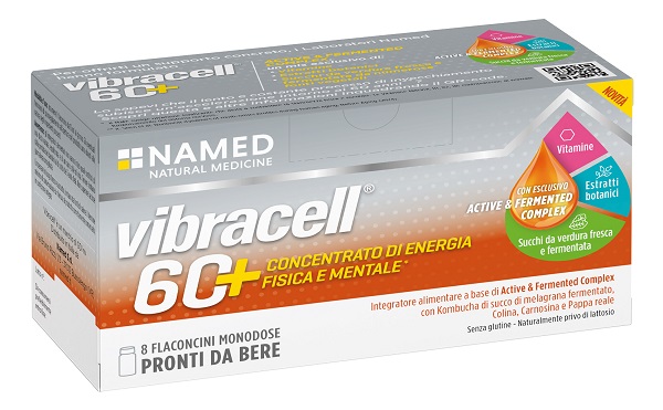 VIBRACELL 60+ 8 FLACONCINI 15 ML SENZA GLUTINE NATURALMENTE PRIVO DI LATTOSIO - Farmacianuova.eu