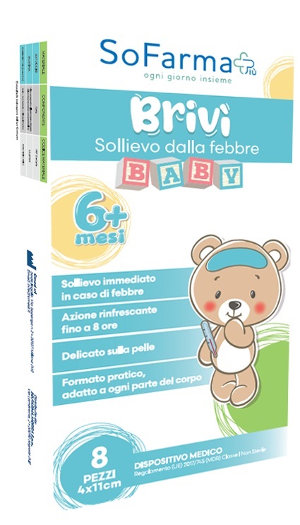 BRIVI' SOLLIEVO DALLA FEBBRE 4X11 CM 8 PEZZI SOFARMAPIU' - Farmacianuova.eu