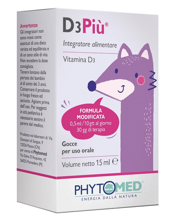 D3PIU' FORMULA MODIFICATA GOCCE ORALE 15 ML - Farmacianuova.eu